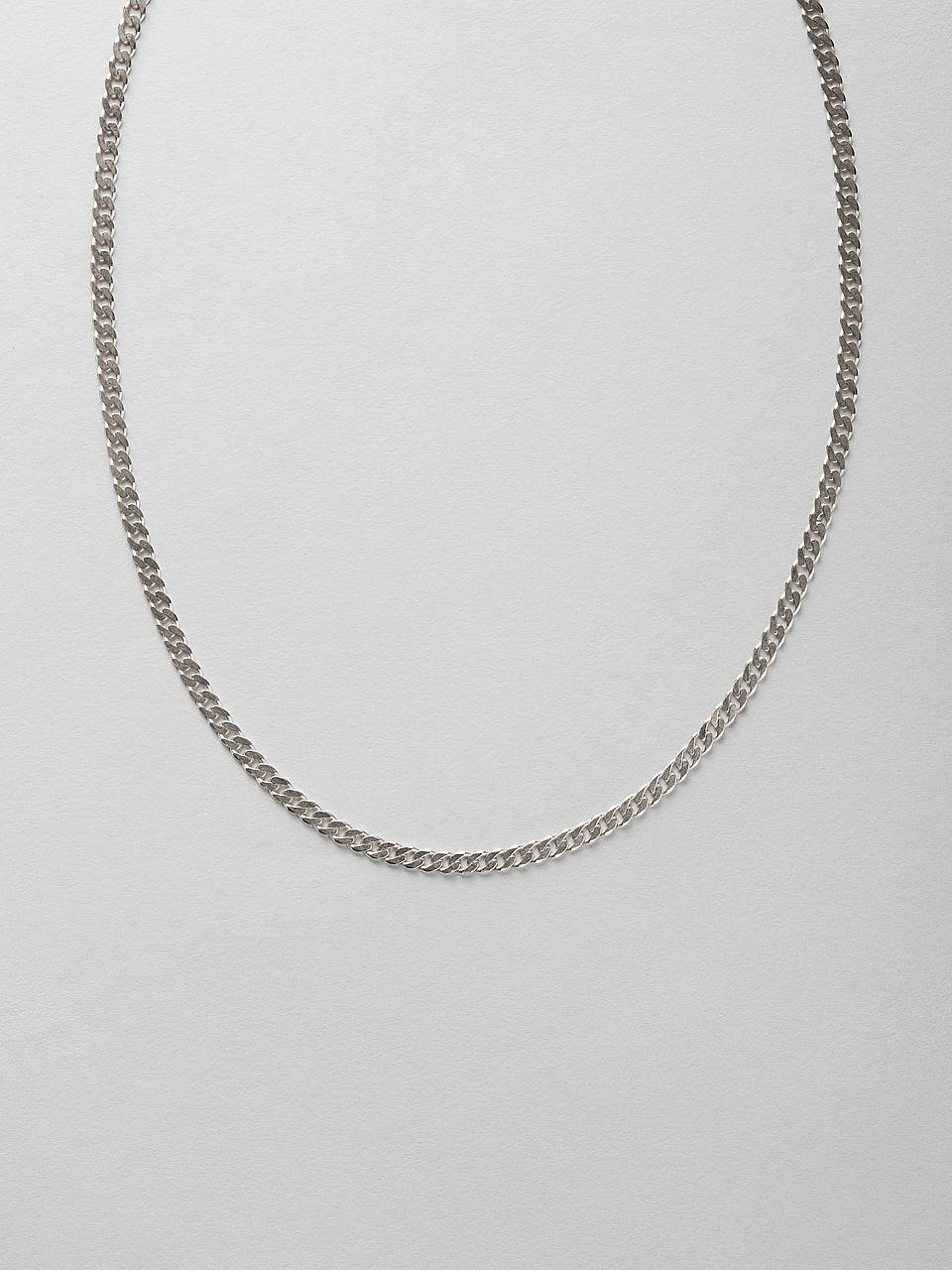 Flat Curb Chain Halskette