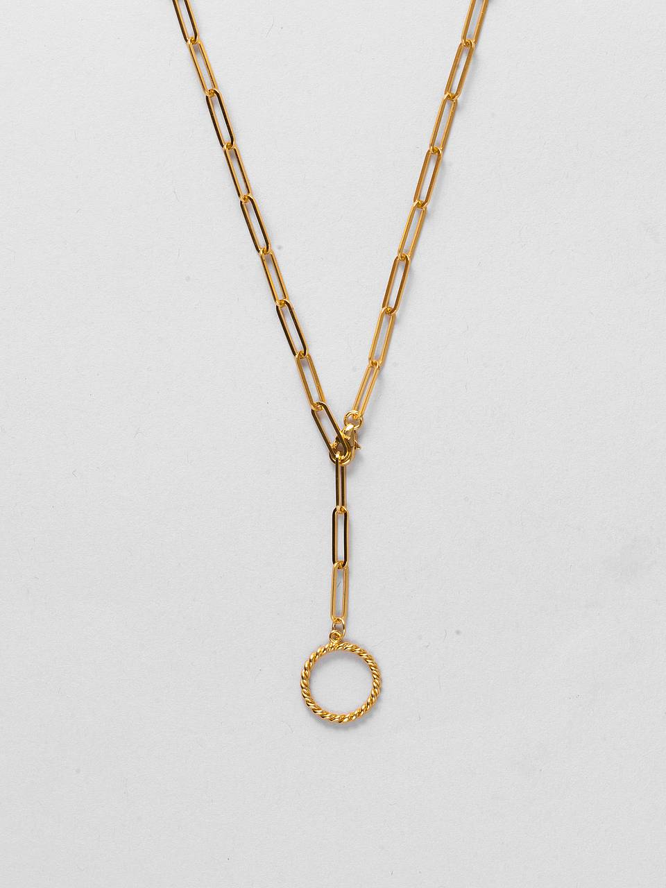 Twisted Circle Chain Halskette